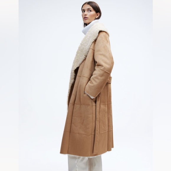 H&M sherpa tie coat NWT - Picture 11 of 13